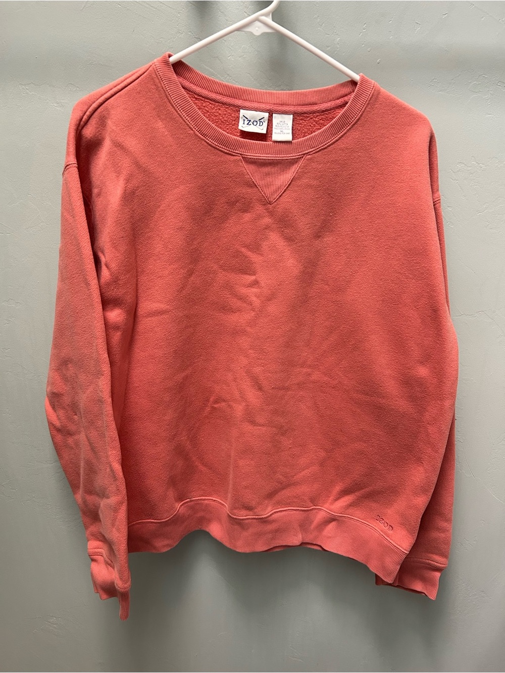 Vintage Izod Coral-Red Crewneck Sweatshirt